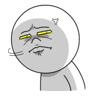 😠 c60712c1 arrabbiato, faccia, infastidito, frustrato, cartone animato telegram sticker