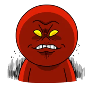 😡 e742dade rosso, personaggio, arrabbiato, cartone animato, malvagio, mostro, spaventoso telegram sticker