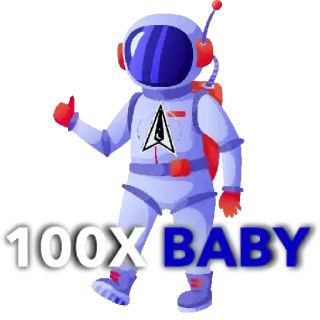 💯 519e04f8 100x BABY astronauta, spazio, bambino, razzo, futuro, tecnologia telegram sticker