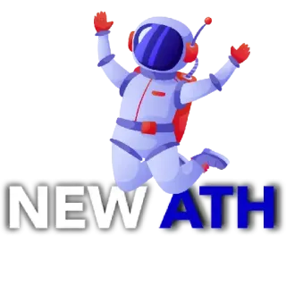 🎉 766c7619 NEW ATH astronauta, spazio, nuovo ath, salto, celebrazione, jetpack, spazio esterno telegram sticker