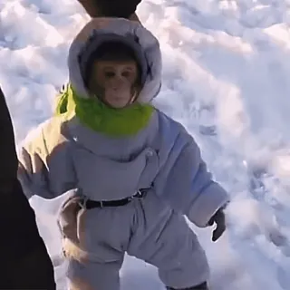 โ๏ธ 127dedba monkey, snow, winter, animal, cold, clothing telegram sticker