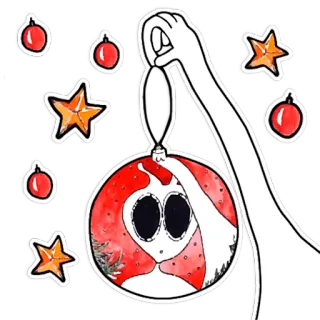 🎄 1af6e249 noël, ornement, fêtes, décoration, festif, célébration, étoiles, boules telegram sticker