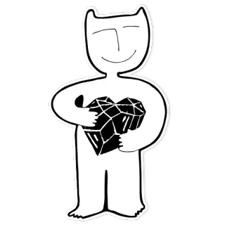 ❤️ c1e842eb autocollant, dessin animé, personnage, cœur, diamant telegram sticker