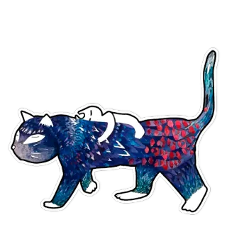 ❤️‍🩹 c2075f62 chat, chaton, animal, mignon, animal de compagnie, aquarelle, autocollant telegram sticker