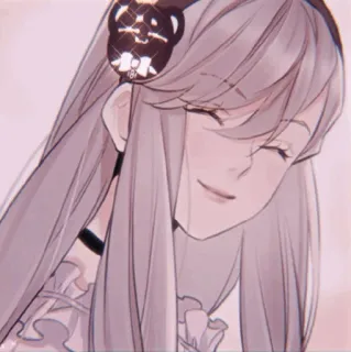 🌨 1ab05627 anime girl, illustration, cartoon, digital art, cute, kawaii, portrait telegram sticker