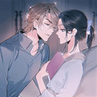 🎐 9a5b55dc romance, couple, love, relationship, intimate, art telegram sticker