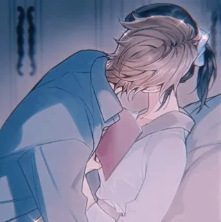 🍶 b08cb954 kissing, romance, love, affection, couple telegram sticker