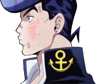 😳 f05c50c5 Josuke Higashikata JoJo's Bizarre Adventure Anime, Jojo, Josuke, Karakter, Stiker whatsapp sticker