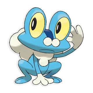 💧 1ce121ef Froakie Pokemon pokemon, froakie, grenouille, eau, dessin animé, anime whatsapp sticker