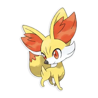 🔥 49673d05 Fennekin Pokemon pokemon, feunnec, feu, mignon, renard, animal whatsapp sticker