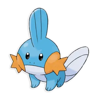 💧 c07ecb45 Mudkip Pokemon pokemon, mudkip, eau, mignon, jeu vidéo, dessin animé whatsapp sticker