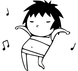 🎵 589e2639 cartoni animati, animato, divertente, carino, personaggio, ballando whatsapp sticker