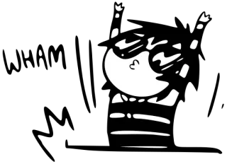 💃 624957a2 sticker, cartone animato, personaggio, occhiali da sole, rock on, gesto della mano whatsapp sticker