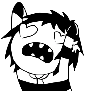 😍 9b37f9de Cartone animato, Amore, Occhi a cuore, Carino, Stravagante, Semplice whatsapp sticker