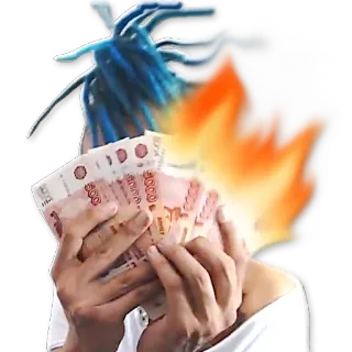 🔥 06f353a1 Geld, Feuer, Russischer Rubel, Bargeld, Reichtum, Ausgaben telegram sticker
