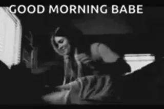 😘 6c5d3ece GOOD MORNING BABE доброе утро, милая/милый, приветствие whatsapp sticker