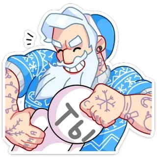 😡 1eeb57ec ТЫ 圣诞节, 假期, 冬天, 雪花, 卡通, 动画 telegram sticker