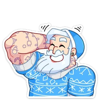 😀 f6ffea4f 圣诞老人, 圣诞节, 卡通, 庆祝, 节日, 冬天, 喜庆 telegram sticker