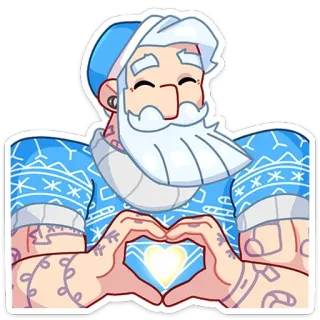 ❤️ fef67dc3 心, 爱, 纹身, 胡子, 毛衣 telegram sticker