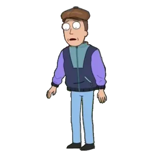 😞 0d44bb52 Jerry Smith Rick and Morty 만화, 성인 애니메이션, 코미디 whatsapp sticker
