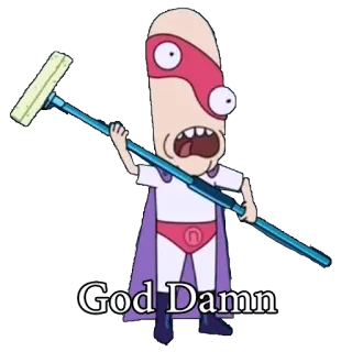 😵 27a6181c Mr. Nimbus Rick and Morty God Damn 만화, 애니메이션, 성인 애니메이션, 미스터 님버스, 릭 앤 모티 whatsapp sticker