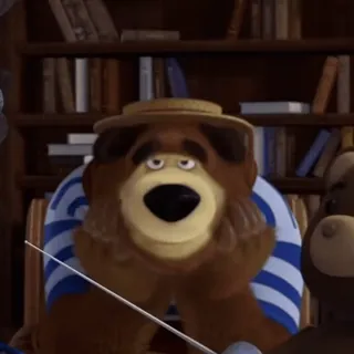 🧸 de646533 bear, cartoon, cute, animal, russian cartoon telegram sticker