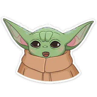 😱 0c5e7394 Grogu The Mandalorian star wars, baby yoda, fofo, tv, espaço telegram sticker