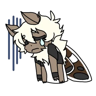 😢 460f0540 难过, 哭泣, 飞蛾, 卡通, 悲伤, 动漫 telegram sticker
