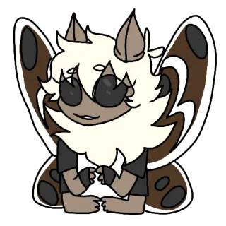 Moth boy telegram stickers