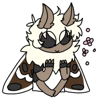 😊 60238eed 飞蛾, 卡哇伊, 可爱, 昆虫, 贴纸 telegram sticker