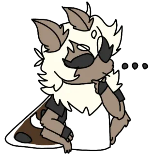 🤔 cd111d1f ... 卡通, 动物, 思考, 可爱, 毛茸茸, 拟人化 telegram sticker