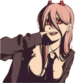 😍 4bc40742 Power Chainsaw Man 애니메이션, 만화, 악마, 소녀, 악마, 체인소 맨, 파워, 가상 캐릭터 telegram sticker