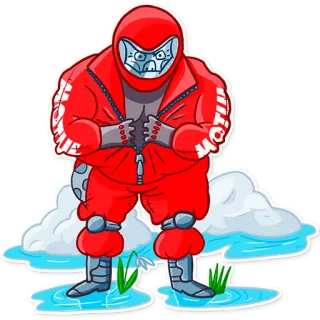 🍔 78beb9c7 HOME HOMIC 로봇, 사이보그, 미래, 빨간 슈트, 캐릭터, 스티커 telegram sticker