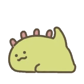 💚 c901f976 динозавр, милый, мультфильм, животное, зеленый, капля whatsapp sticker