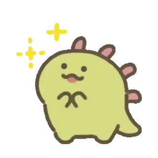 💚 f29cb64b динозавр, милый, каваий, мультфильм, блестки, животное whatsapp sticker