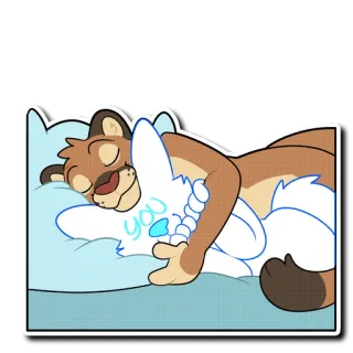 🤗 1b2595e7 you animal, mignon, dormir, poilu, câlin telegram sticker