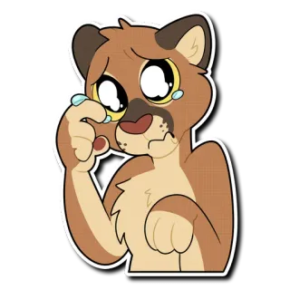 😢 2b7023d7 triste, pleurs, animal, dessin animé, chat, félin, poilu telegram sticker