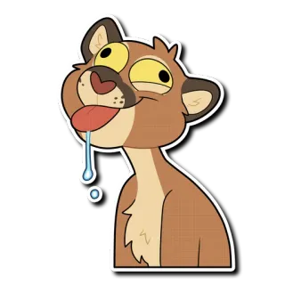 🤪 2eebaaf0 Dessin animé, Animal, Cougar, Drôle, Idiot, Langue telegram sticker