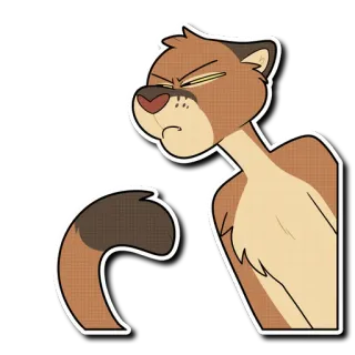 😑 33cd8cf5 chat, animal, autocollant, dessin animé, félin, expression telegram sticker