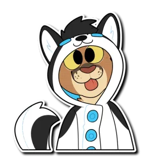 🐶 685b3e2d animal, chien, dessin animé, autocollant, poilu, mignon telegram sticker