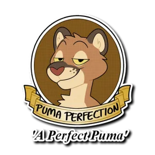 ⭐️ 8158c581 PUMA PERFECTION
'A Perfect Puma' puma, animal, dessin animé, autocollant, chat, faune telegram sticker