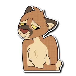 😢 97199b3b Furry, Anthropomorphe, Chat, Triste, Animal, Dessin animé telegram sticker