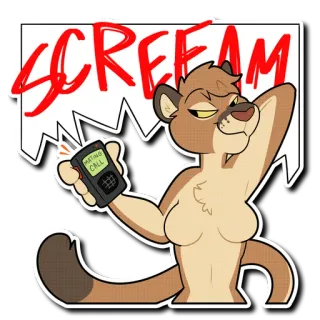 😘 e7b28dca SCREEAM telegram sticker