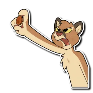 💶 eda64859 animal, dessin animé, chat, pièce, argent telegram sticker