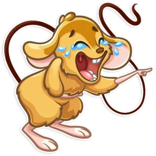 😂 3c6800ca mouse, laughing, crying, cartoon, animal, happy, emotion telegram sticker