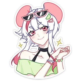 ☺️ 5cb91e27 アニメ, 漫画, かわいい, カワイイ, ステッカー, 女の子, キャラクター, サングラス telegram sticker