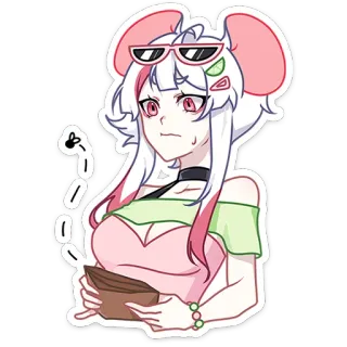 😐 a0450c7e アニメ, 女の子, 漫画, 空の財布, 可愛い, 困惑, お金, イラスト telegram sticker