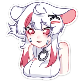 😭 3a1028cd animé, fille, pleurs, mignon, autocollant whatsapp sticker