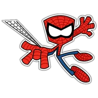 😶 0197dcac Spider-Man Homem-Aranha, Marvel, Desenho animado, Super-herói, Banda Desenhada whatsapp sticker