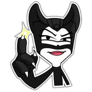 😋 bc27b666 desenho animado, personagem, gesto, ilustração, adesivo, felino, dedo do meio whatsapp sticker